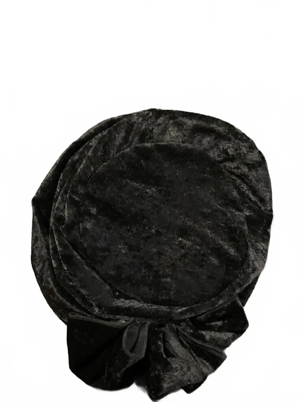 Vintage Elegant Black Velvet Women's Hat with Bow Accent
